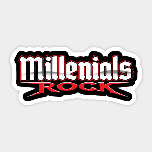 Millenials Rock Sticker